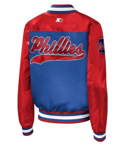 Philadelphia Phillies The Legend Royal/Red Satin Jacket - Image 2