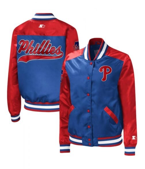 Philadelphia Phillies The Legend Royal/Red Satin Jacket - Image 3