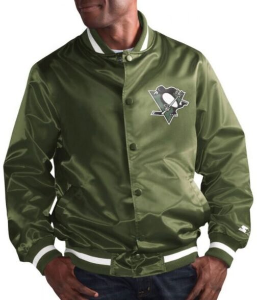 Pittsburgh Penguins Starter Green Jacket - Image 4