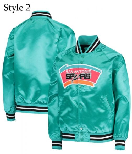 NBA San Antonio Spurs Satin Jacket - Image 13