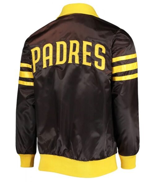 San Diego Padres Full-Zip The Captain II Varsity Brown Jacket - Image 2