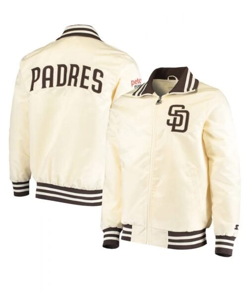 The Captain II San Diego Padres Bomber Cream Jacket - Image 3