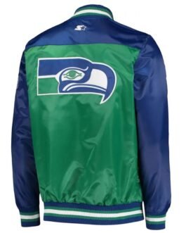 Seattle Seahawks Starter Blue and Green Jacket