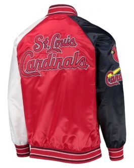 St. Louis Cardinals Reliever Raglan Full-Snap Satin Jacket
