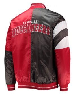 Tampa Bay Buccaneers Red and Black Full-Snap Jacket