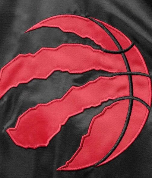 Toronto Raptors Reliever Raglan Black and Red Full-Snap Jacket - Image 4
