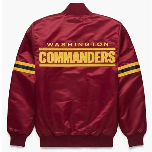 Washington Commanders Maroon Satin Jacket - Image 2