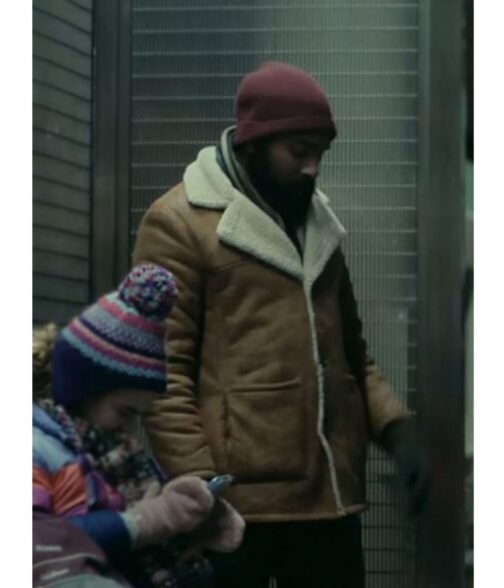 Himesh Patel Station Shearling Leather Jacket - Image 9