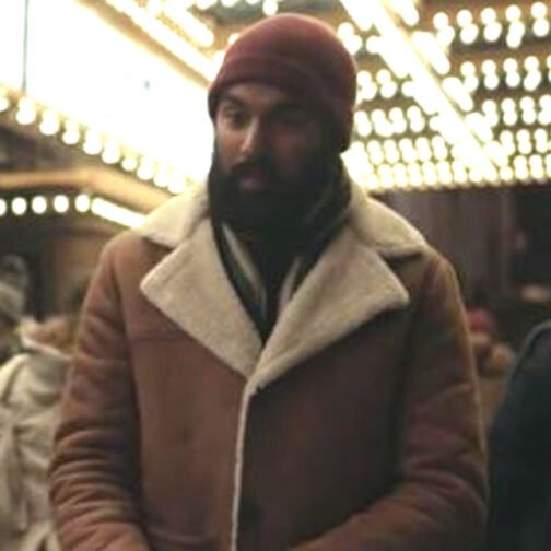 Himesh Patel Station Shearling Leather Jacket - Image 11