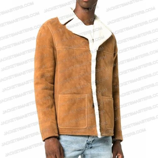 Himesh Patel Station Shearling Leather Jacket - Image 3