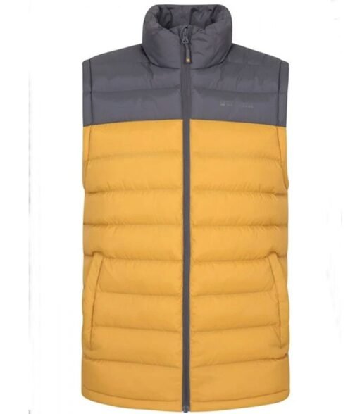Station Eleven Milton Barnes Puffer Yellow and Black Vest - Image 3