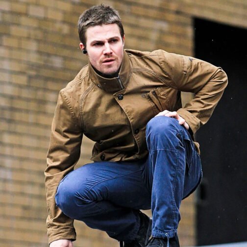 Arrow Season 2 Oliver Queen Brown Cotton Jacket - Image 19