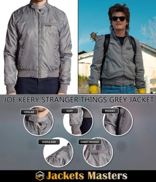 Joe Keery Stranger Things Grey Jacket - Image 12