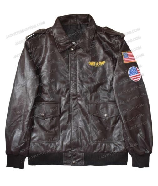 Joe Keery Stranger Things Brown Bomber Leather Jacket