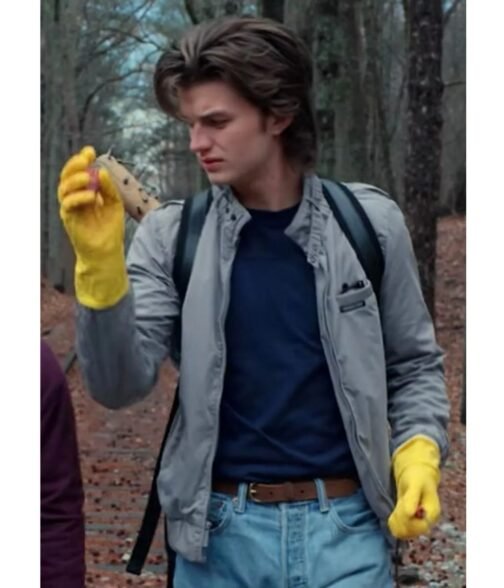 Joe Keery Stranger Things Grey Jacket - Image 8