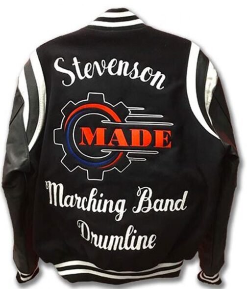 Stevenson Marching Band Black Varsity Jacket - Image 2