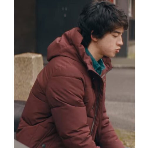 I Used to Be Famous Byron Konizi Maroon Puffer Jacket - Image 8