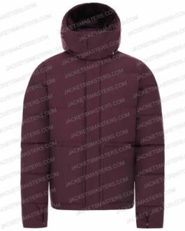 I Used to Be Famous Byron Konizi Maroon Puffer Jacket