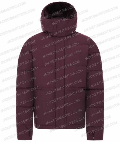 I Used to Be Famous Byron Konizi Maroon Puffer Jacket