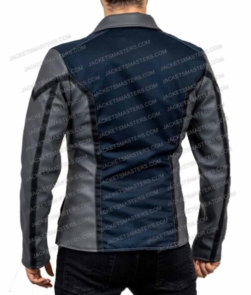 Strange New Worlds Star Trek Grey Leather Jacket - Image 3