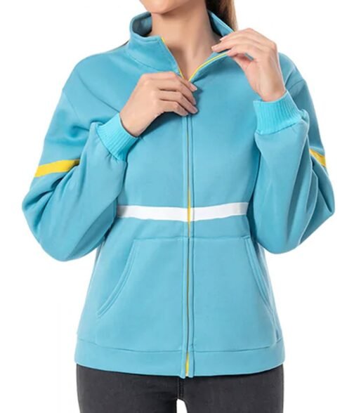 Sadie Sink Stranger Things Season 04 Track Blue Jacket - Image 9
