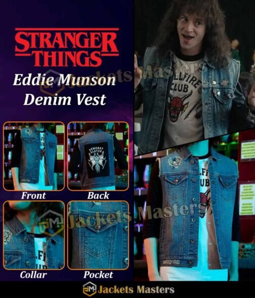 Joseph Quinn Stranger Things Demobat Slayer Vest - Image 11