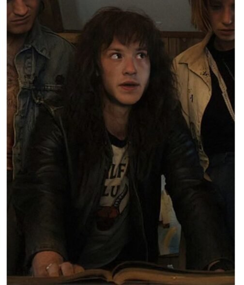 Stranger Things S04 Joseph Quinn Black Leather Jacket - Image 17