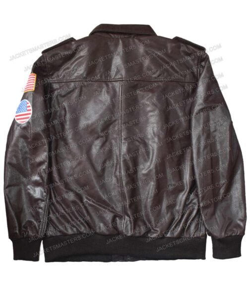 Joe Keery Stranger Things Brown Bomber Leather Jacket - Image 3