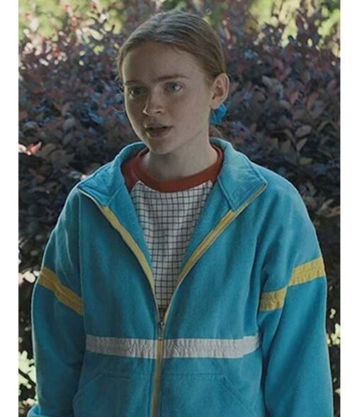 Sadie Sink Stranger Things Season 04 Track Blue Jacket - Image 12