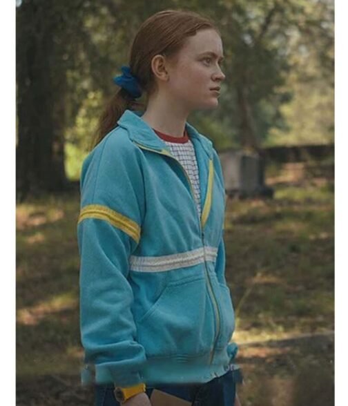 Sadie Sink Stranger Things Season 04 Track Blue Jacket - Image 11