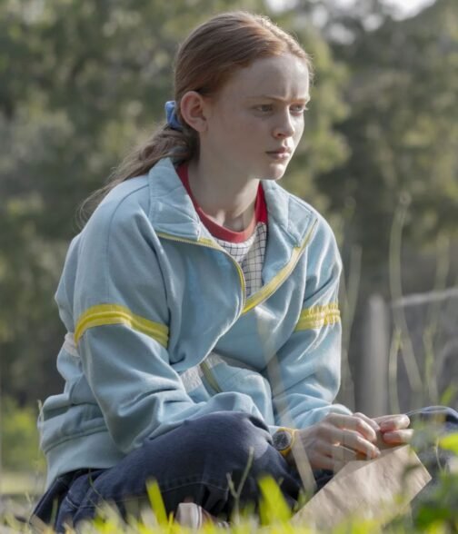 Sadie Sink Stranger Things Season 04 Track Blue Jacket - Image 18