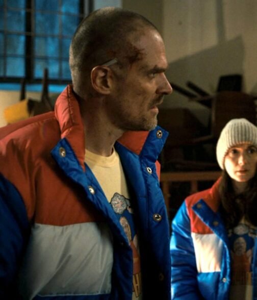 David Harbour Stranger Things S04 Puffer Jacket - Image 18