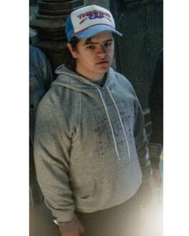 Gaten Matarazzo Stranger Things Season 4 Grey Fleece Hoodie