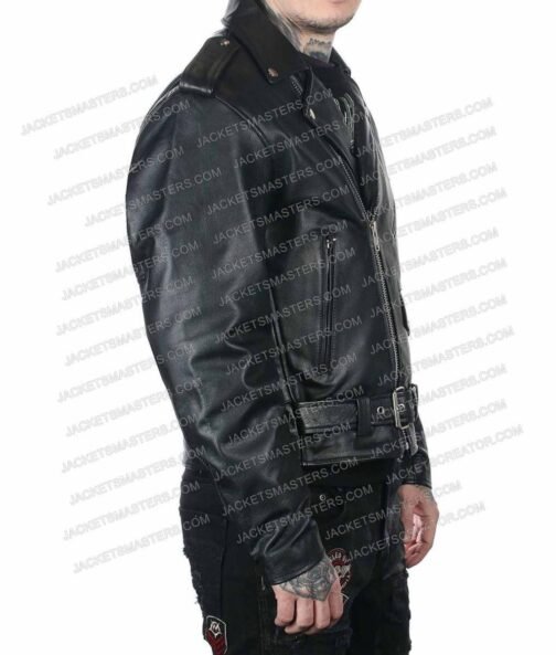 Joseph Quinn Stranger Things S04 Motorcycle Leather Jacket - Image 4