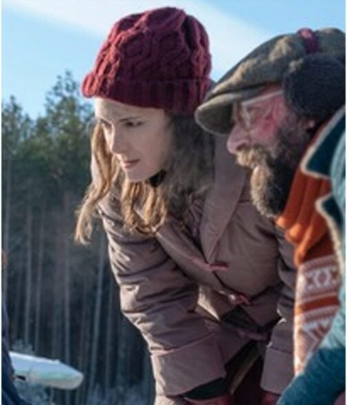 Winona Ryder Stranger Things S04 Grey Puffer Coat - Image 6