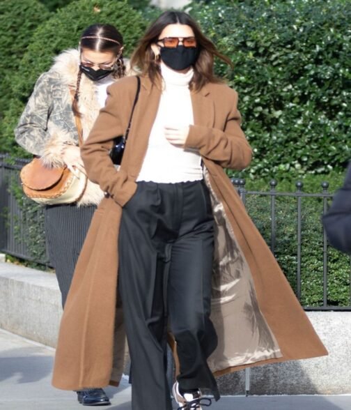 Kendall Jenner Street Wear Wool Coat - Image 7