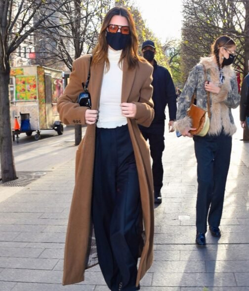 Kendall Jenner Street Wear Wool Coat - Image 9