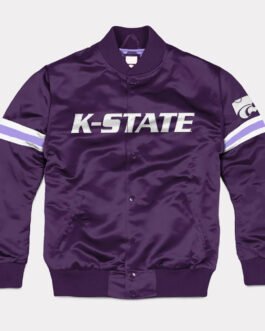 Kansas State Wildcats Striped Purple Bomber Jacket