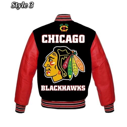 Chicago Blackhawks Styles Varsity Jacket - Image 12