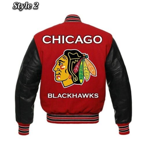 Chicago Blackhawks Styles Varsity Jacket - Image 11