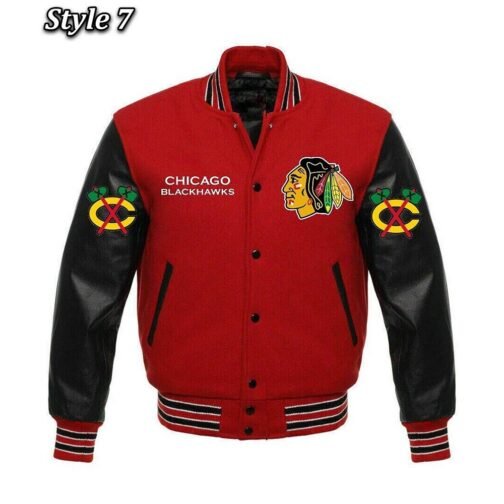 Chicago Blackhawks Styles Varsity Jacket - Image 7