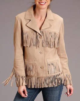 Women’s Suede Leather Fringe Jacket