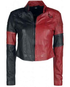 Harley Quinn Live Fast Die Clown Leather Jacket