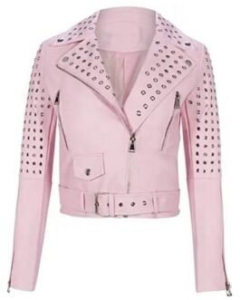 Busy Philipps Girls5eva Pink Leather Jacket