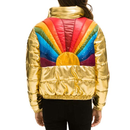 Sunburst Apres Glossy Puffer Jacket - Image 3