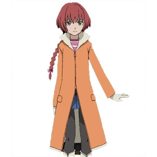 Suou Pavlichenko Darker Than Black Orange Cotton Coat - Image 2