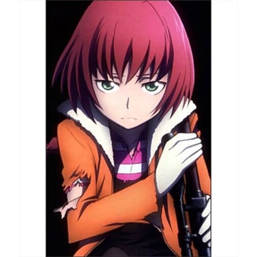 Suou Pavlichenko Darker Than Black Orange Cotton Coat - Image 7