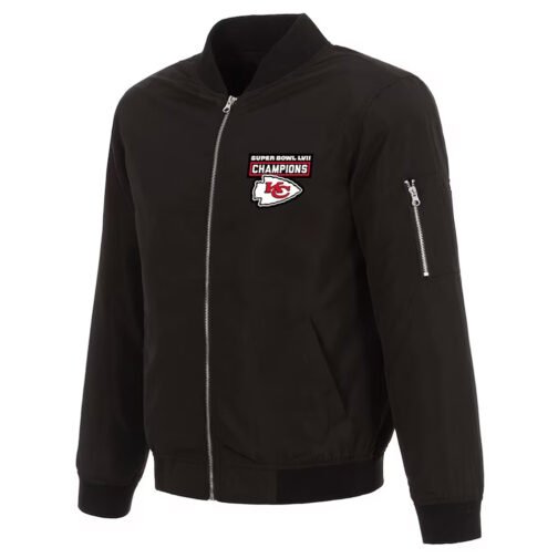 Kansas City Chiefs Super Bowl LVII Champions Nylon Black Bomber Jacket