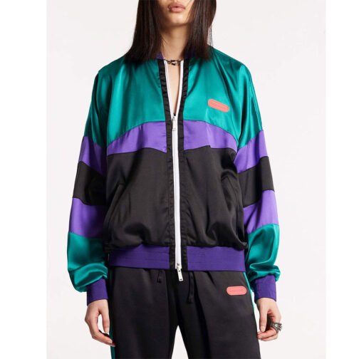 Gwen Stefani Super Bowl LVIII Color Block Jacket - Image 4