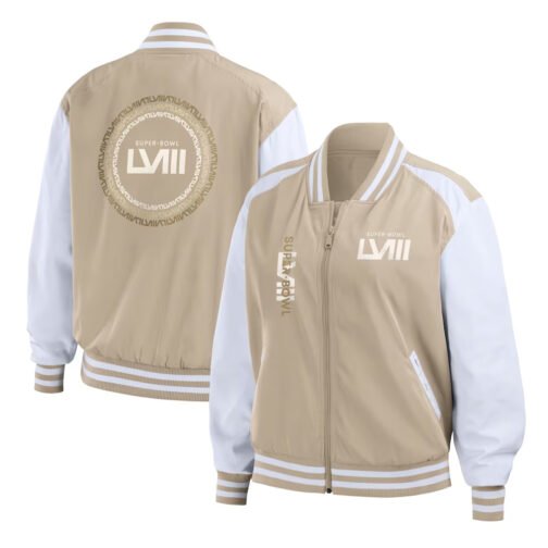 Super Bowl LVIII Tonal Tan and White Jacket - Image 3